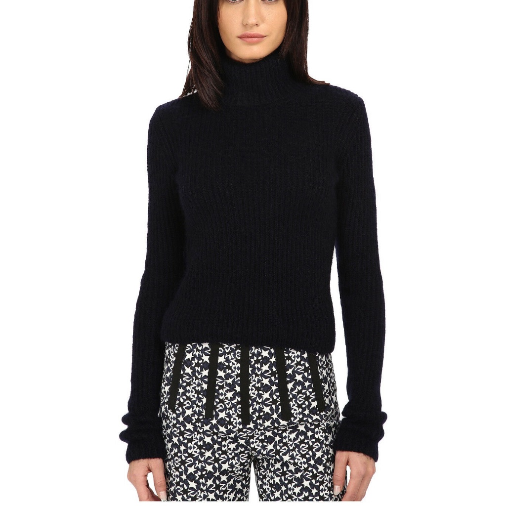 Neil Barrett Mohair Knit Turtleneck Navy Sweater